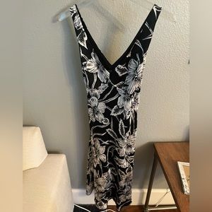Betray Johnson Black and White Silk dress.